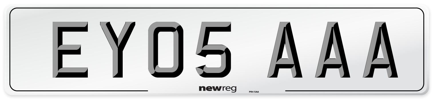 EY05 AAA Number Plate from New Reg